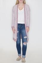  Contrast Open Cardigan
