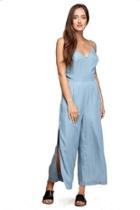  Side-split Tencel Jumpsuit