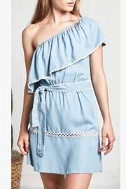  Denim One Shoulder Dress