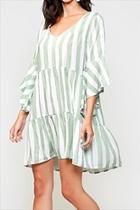  Sage Tiered Dress