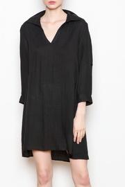  Collared Shirtdress Black