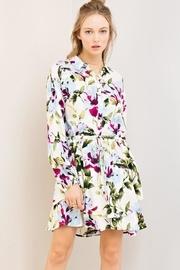  Off-white Floral Shirtdress