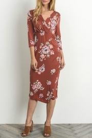 Floral Faux-wrap-bodycon Dress