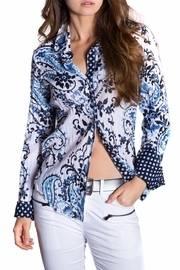  Blue Woven Blouse