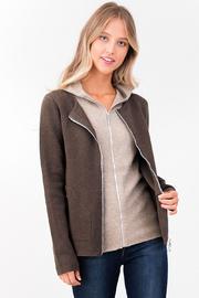  Layered Pocketed Zipper Jacket
