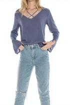  Strapped V-neck Top
