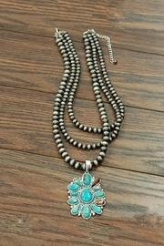  Natural-turquoise Pendent Necklace