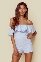  Strappless Ruffle Romper