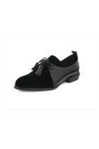  Black Velvet Oxford Shoes