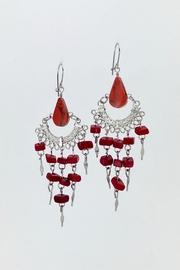  Red-peruvian-opal Chandelier Earrings