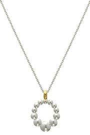  Sterling/24k Round Pendant