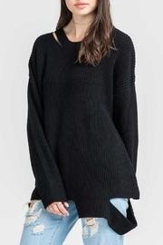  Black Slashed Sweater