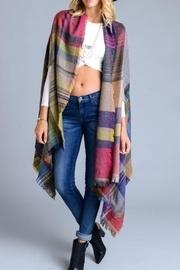  Plaid Poncho Ruana