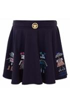  Navy Crystallised Skirt