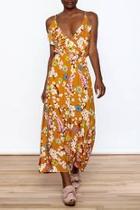  Mustard Floral Maxi Dress