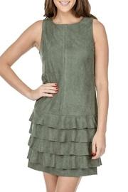  Suede Ruffle Dress
