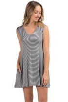  Striped Sleevless Dress