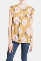  Mustard Floral Blouse