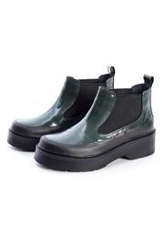  Green Leather Ankle Boots
