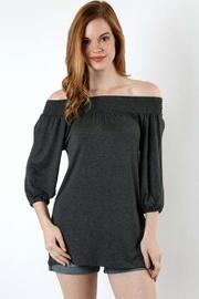  Smocked Shoulder Top