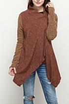  Wrap Button Sweater