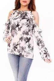  Black & White Floral Top