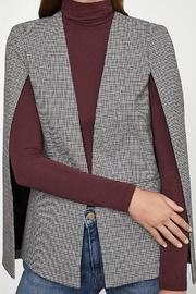  Glen Plaid Woven Cape Jacket