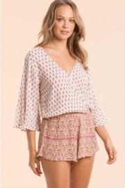  Romper With Contrasting Patterns