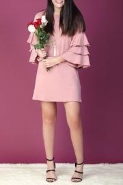  Ruffle-sleeve Sweatershirt Dress