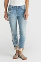  Lila Embroidered-tassel Jeans