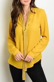 Mustard Necktie Blouse