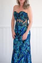  Turquoise Sequined Gown