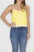  Yellow Lace Overlay Top