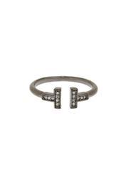  Gunmetal Bar Ring