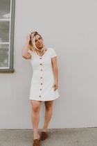  Bridgette White-button-down Dress