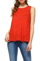  Red Lace Tank