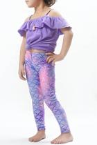  Mermaid Leggings Purple