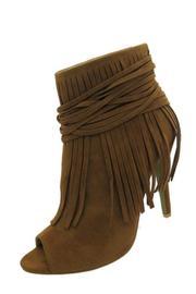  Fringe Heeled Bootie