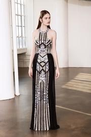  Sequin Halter Gown