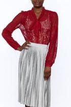  Red Lace Blouse