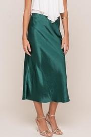  Hunter Green Satin Mini Skirt