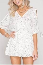  Black & White Polka Dot Romper