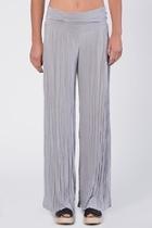  Silver Grey Crinkle Pants