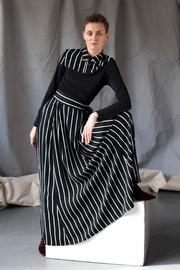  Maxi Striped Skirt