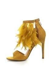  Mustard Feather Heels