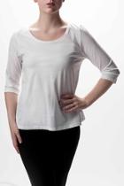  3/4 White Tee