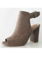  Taupe Suede Booties