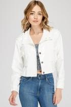  Latex Cropped Jacket