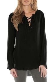  Bell Sleeve Lace Up Top