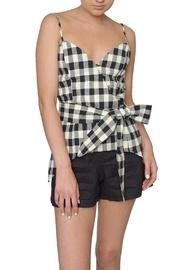  Gingham Wrap Tank